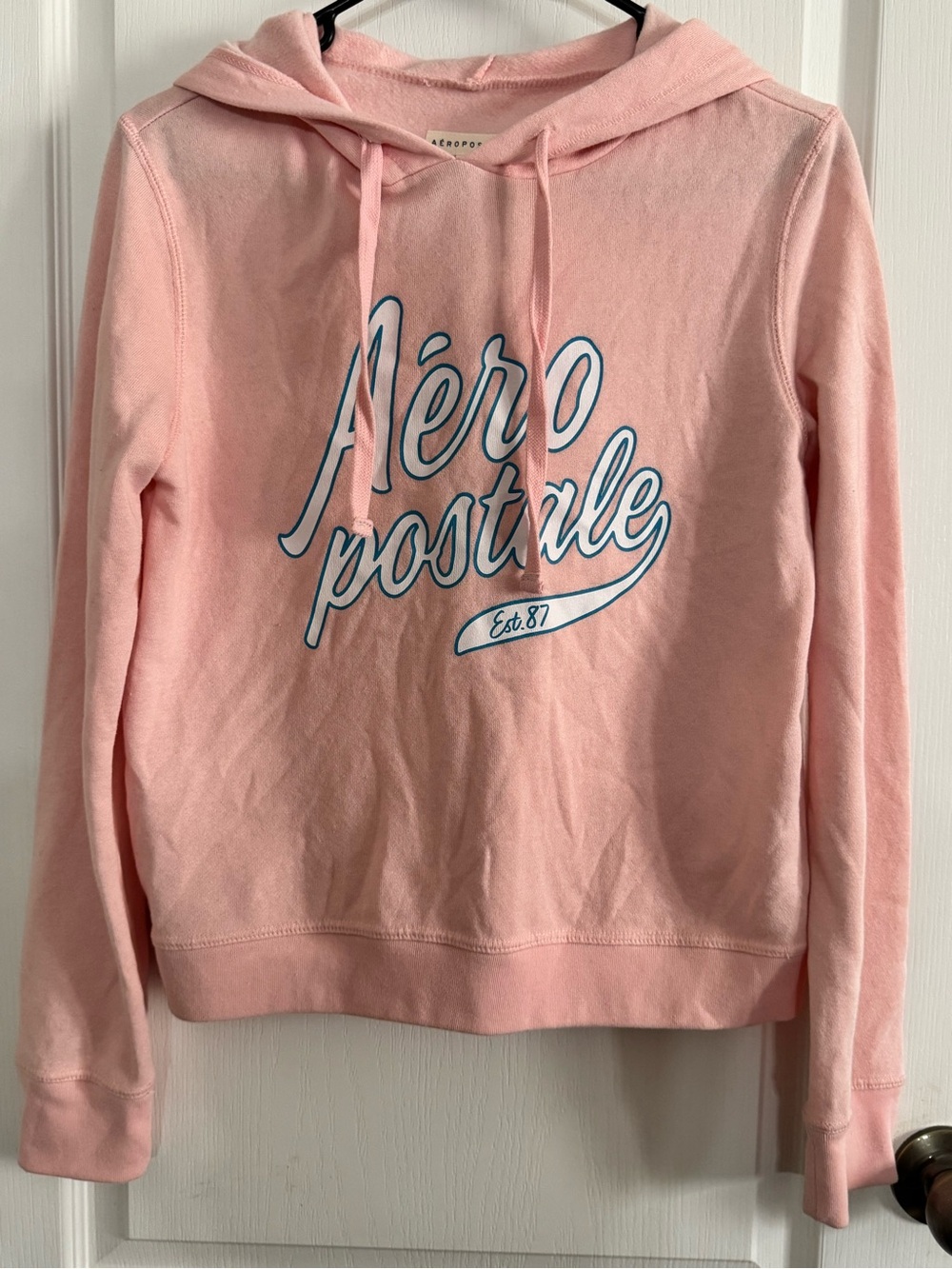 Aeropostale Light Pink Logo Pullover Hoodie